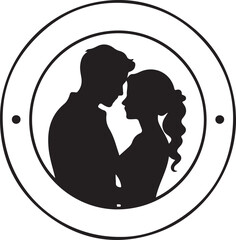 wedding logo frame love valentines design