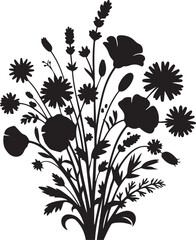 flower silhouette vector design