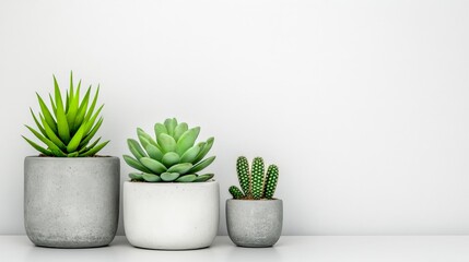 Obraz premium Stylish Succulent and Cactus Planters for Contemporary Home Decor