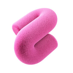 Fluffy abstract shape isolated on white background. 3d design element.