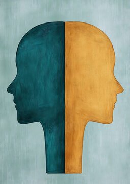 A Divided Profile Portrait Facing Sideways of excellence in splendor beyond compare with grace