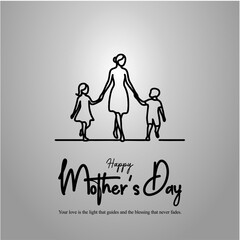Happy Mothers Day Social Media Post Design for Heartfelt Wishes and Love

