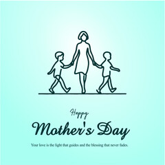 Happy Mothers Day Social Media Post Design for Heartfelt Wishes and Love

