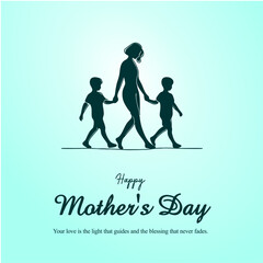 Happy Mothers Day Social Media Post Design for Heartfelt Wishes and Love

