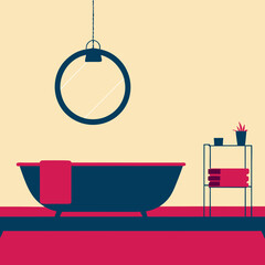 Obraz premium vector illustration of a modern bathroom