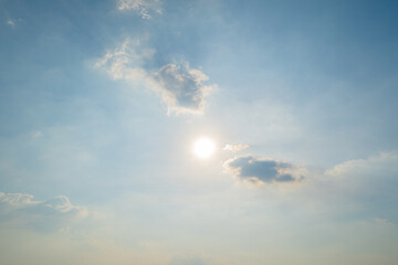 View of the sun with clouds and sky