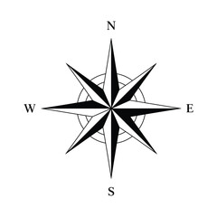 Compass Rose Vector Illustration for Navigation and Adventure