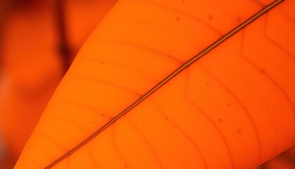 Vivid orange leaf veins
