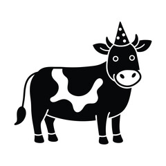 cow cartoon coloring page