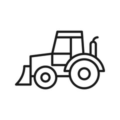 Excavators vector icon in line style. Simple and minimalist industrial and factory theme icons