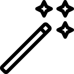 Magic wand line icon