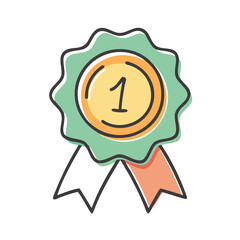 achievement badge icon, achievement badge vector illustration-simple illustration of achievement badge, perfect for achievement badge logos and icons