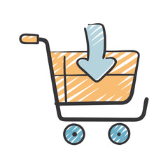 add to cart icon, add to cart vector illustration-simple illustration of add to cart, perfect for add to cart logos and icons