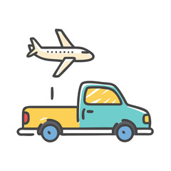 airport pickup icon, airport pickup vector illustration-simple illustration of airport pickup, perfect for airport pickup logos and icons
