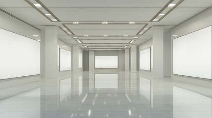 Fototapeta premium Empty modern gallery