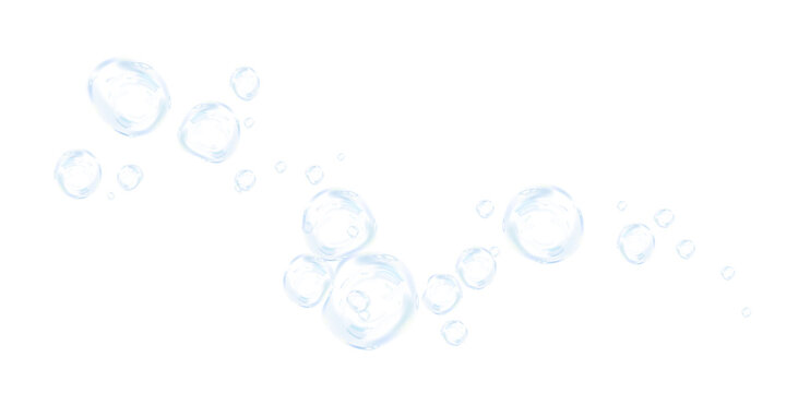 Colorful Transparent Bubbles PNG Effect for Playful, Clean, and Bright Concepts