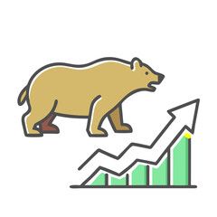 bear bear market icon, bear bear market vector illustration-simple illustration of bear bear market, perfect for bear bear market logos and icons