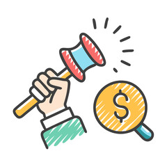 bid icon, bid vector illustration-simple illustration of bid, perfect for bid logos and icons
