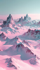 Majestic Mountain Landscape at Sunset – Snow-Capped Peaks, Dramatic Sky, Winter Alps, Himalayan Vista, Rocky Summit, Panoramic View, Sunrise Clouds, Nature Travel