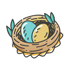 bird nest icon, bird nest vector illustration-simple illustration of bird nest, perfect for bird nest logos and icons