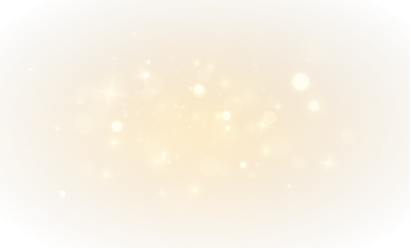 Glittering starburst and glowing particles with dust and golden light. Isolated PNG
