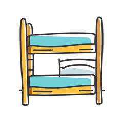 bunk bed icon, bunk bed vector illustration-simple illustration of bunk bed, perfect for bunk bed logos and icons