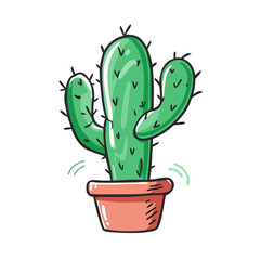cactus icon, cactus vector illustration-simple illustration of cactus, perfect for cactus logos and icons