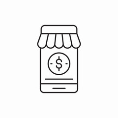 Mobile money payment app icon vector sign