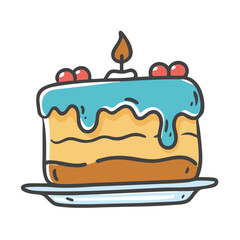 cake icon, cake vector illustration-simple illustration of cake, perfect for cake logos and icons