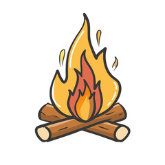 campfire icon, campfire vector illustration-simple illustration of campfire, perfect for campfire logos and icons