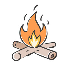 campfire icon, campfire vector illustration-simple illustration of campfire, perfect for campfire logos and icons