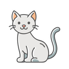 cat icon, cat vector illustration-simple illustration of cat, perfect for cat logos and icons