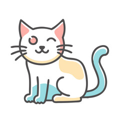 cat icon, cat vector illustration-simple illustration of cat, perfect for cat logos and icons