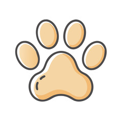 cat paw print icon, cat paw print vector illustration-simple illustration of cat paw print, perfect for cat paw print logos and icons