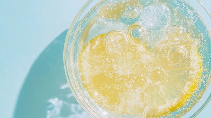 Refreshing lemon-infused sparkling water