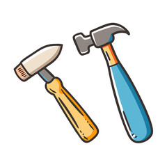 chisel and hammer icon, chisel and hammer vector illustration-simple illustration of chisel and hammer, perfect for chisel and hammer logos and icons