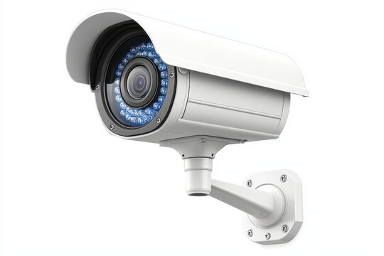 Security camera mounted on a wall providing 24-hour surveillance for safety and protection of property in urban environment - Powered by Adobe