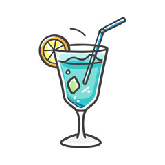 cocktail icon, cocktail vector illustration-simple illustration of cocktail, perfect for cocktail logos and icons