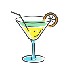 cocktail icon, cocktail vector illustration-simple illustration of cocktail, perfect for cocktail logos and icons