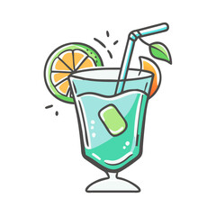 cocktail icon, cocktail vector illustration-simple illustration of cocktail, perfect for cocktail logos and icons