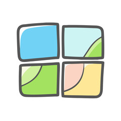 collage icon, collage vector illustration-simple illustration of collage, perfect for collage logos and icons