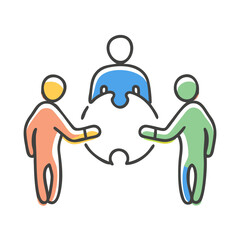 collaboration icon, collaboration vector illustration-simple illustration of collaboration, perfect for collaboration logos and icons