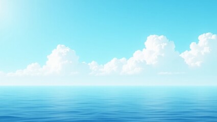 Fototapeta premium Serene Ocean and Sky Landscape