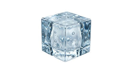 ice cube on white background cool frosty