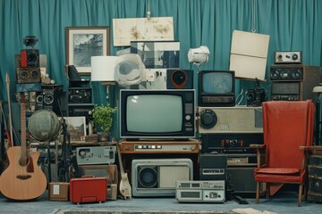 high resolution of cinema elements arrangement with copy space