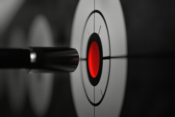 ultra HD image of clarity closeup focal point spotlight target vision concept