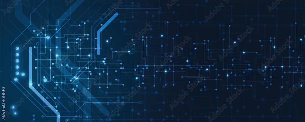 Poster Circuit abstract background for science and business presentation