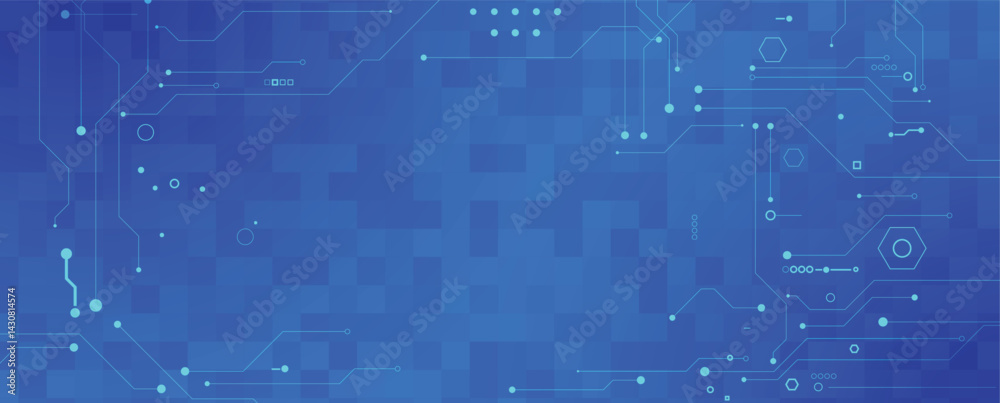 Poster Circuit abstract background for science and business presentation