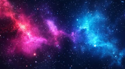 Fototapeta premium Cosmic Nebula in Pink and Blue Hues