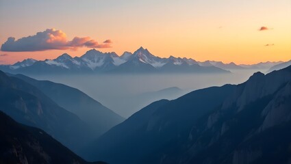 Fototapeta premium sunset in the mountains